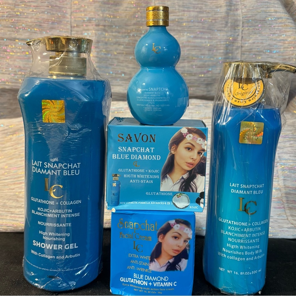 Snapchat Blue Diamond Skincare Collection 5-Piece Full Combo.